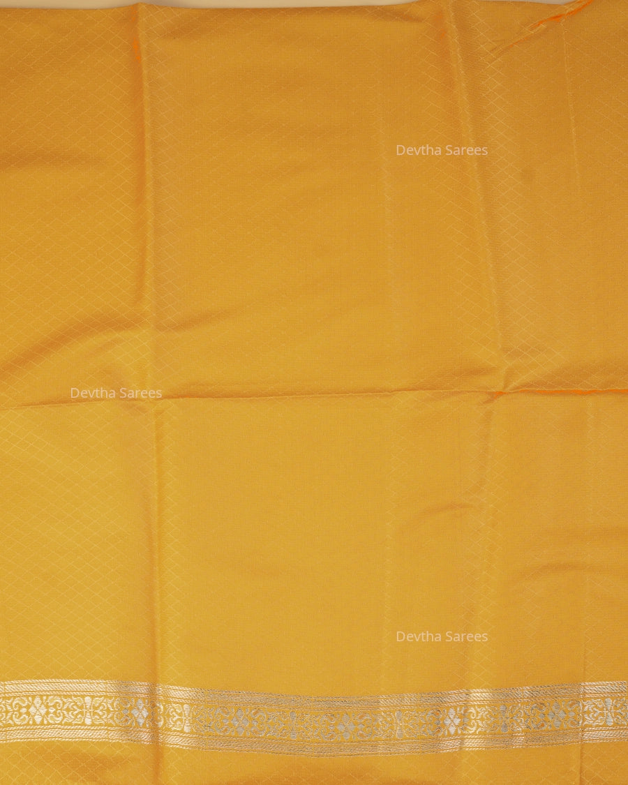 Yellow Premium Banarasi Katan Brocade Silk Saree (D27)
