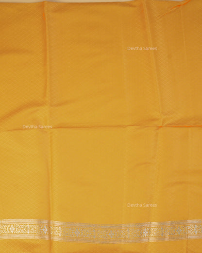 Yellow Premium Banarasi Katan Brocade Silk Saree (D27)