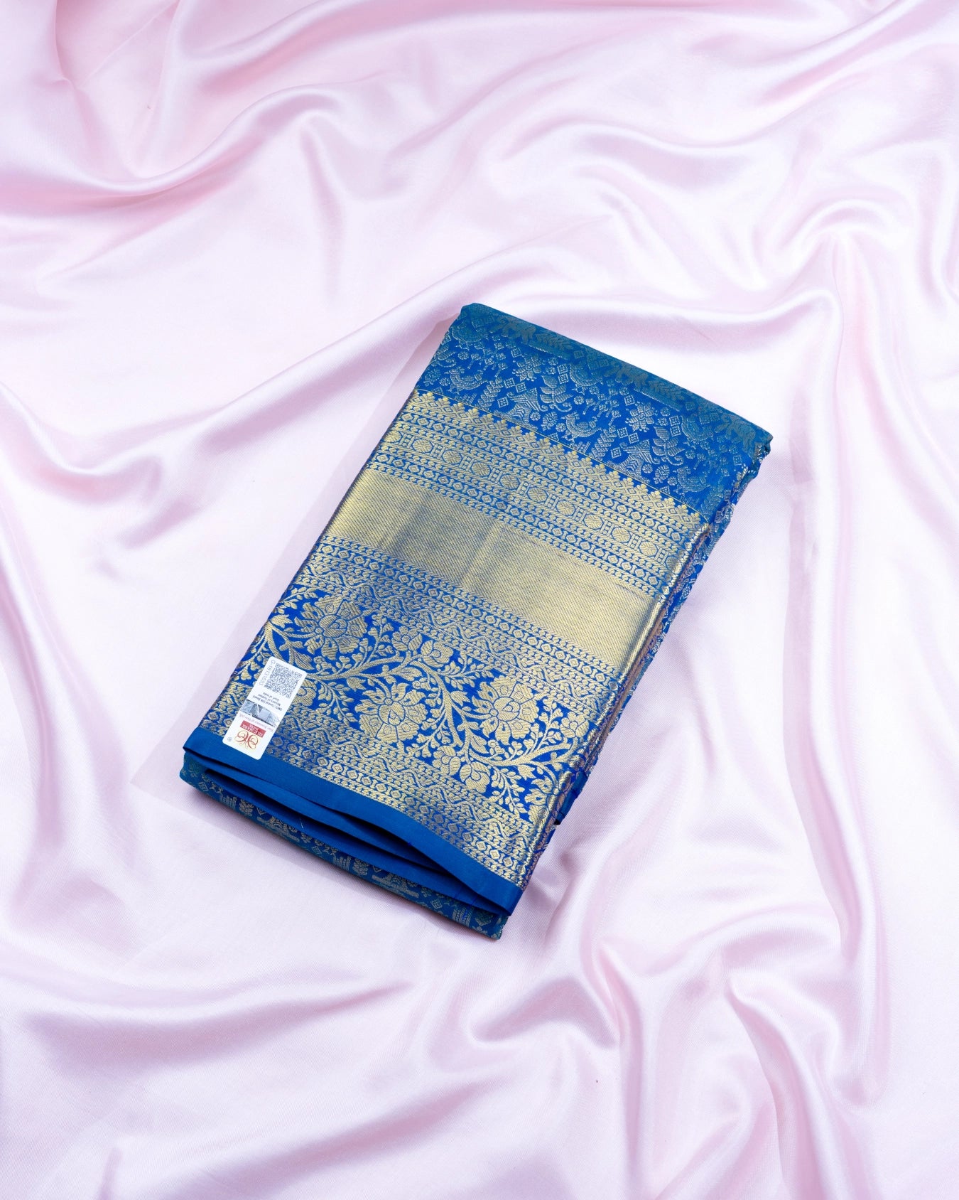 Pure Handloom Kanchipuram Silk Saree with Traditional Temple Wall Brocade