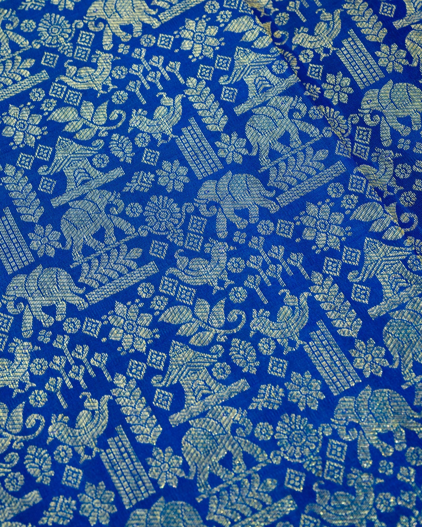 Pure Handloom Kanchipuram Silk Saree with Traditional Temple Wall Brocade