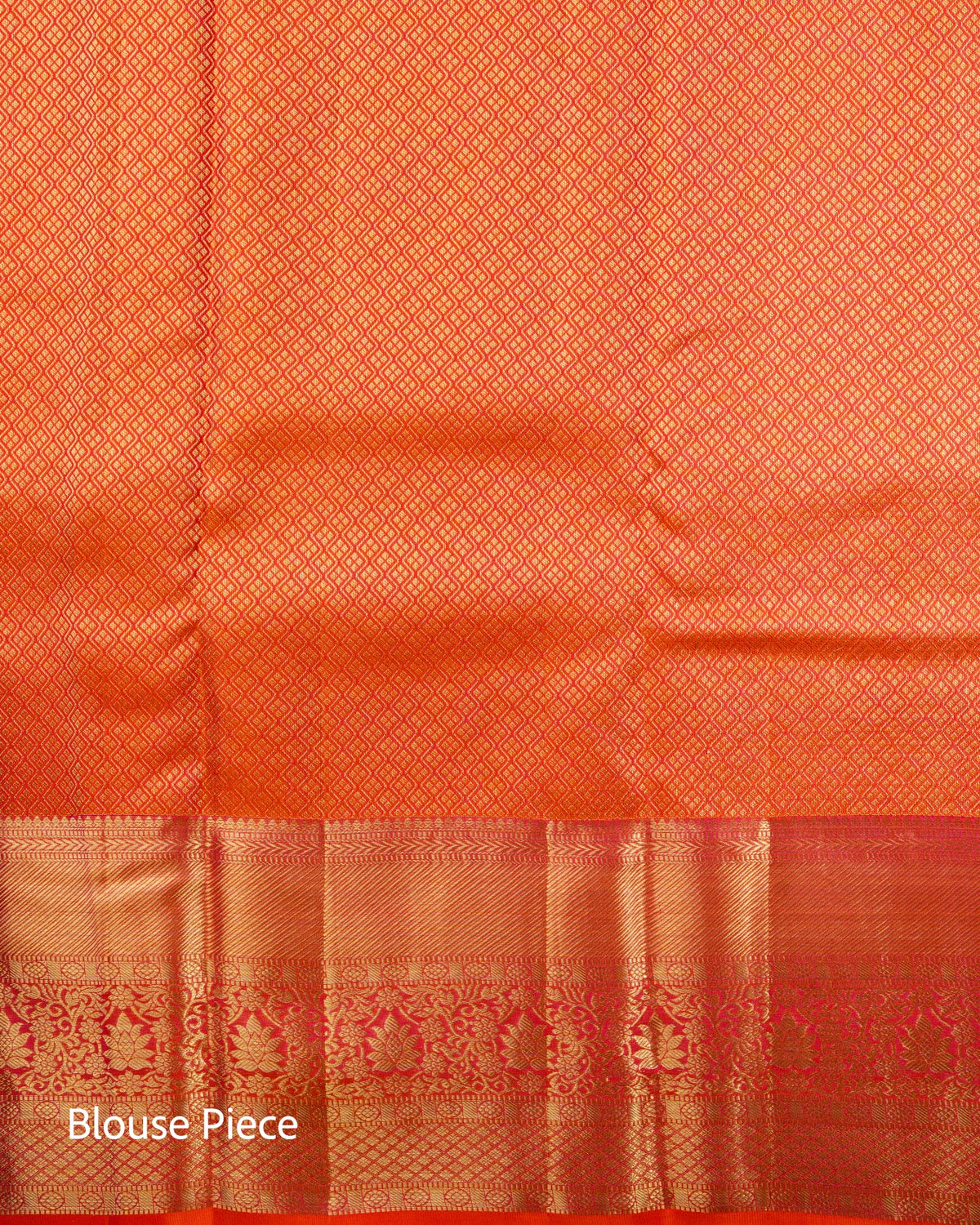 Pure Handloom Kanchipuram Silk Saree with Traditional Brocade Flowers