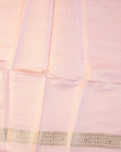 Pastel Pink Premium Banarasi Katan Brocade Silk Saree (D15)