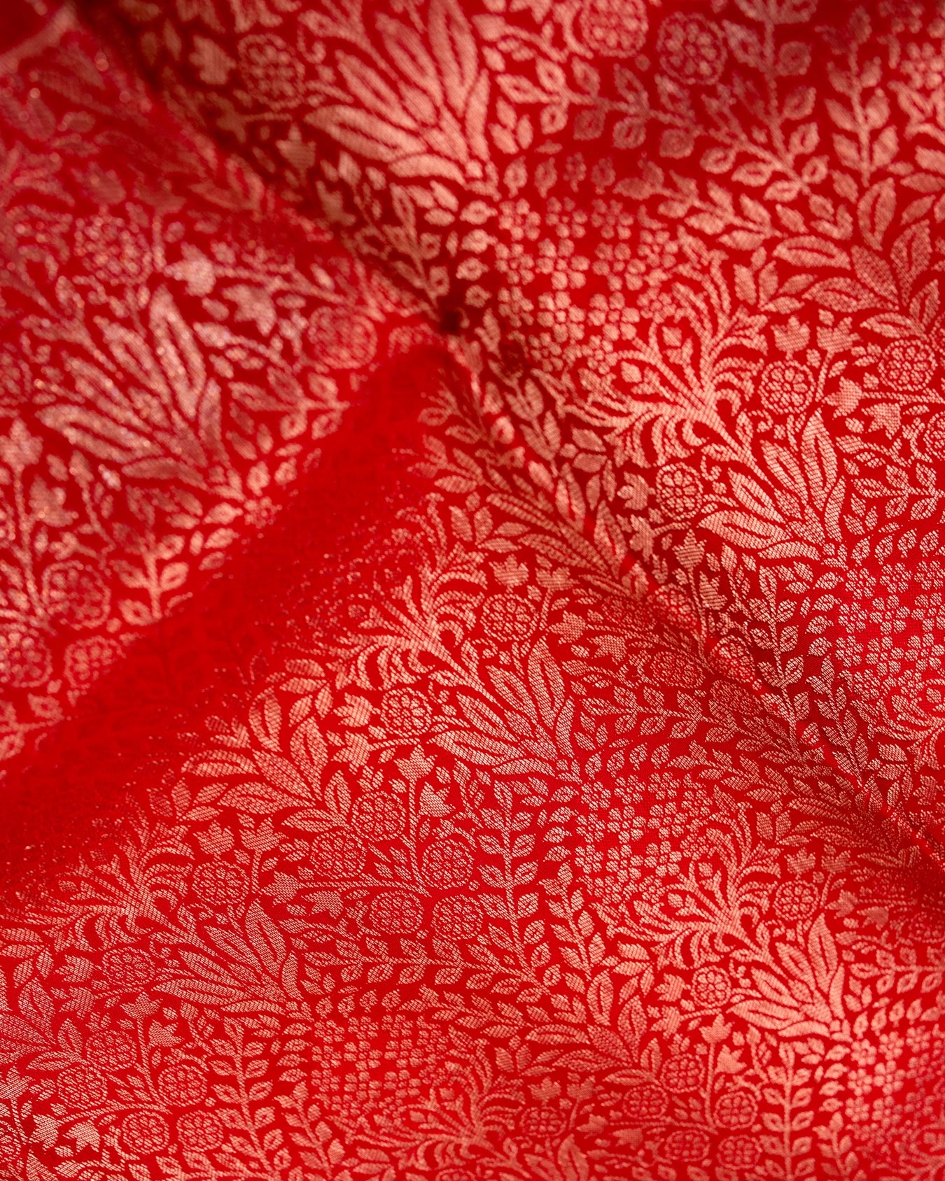 Pure Handloom Kanchipuram Silk Saree with Traditional Floral Arch Brocade