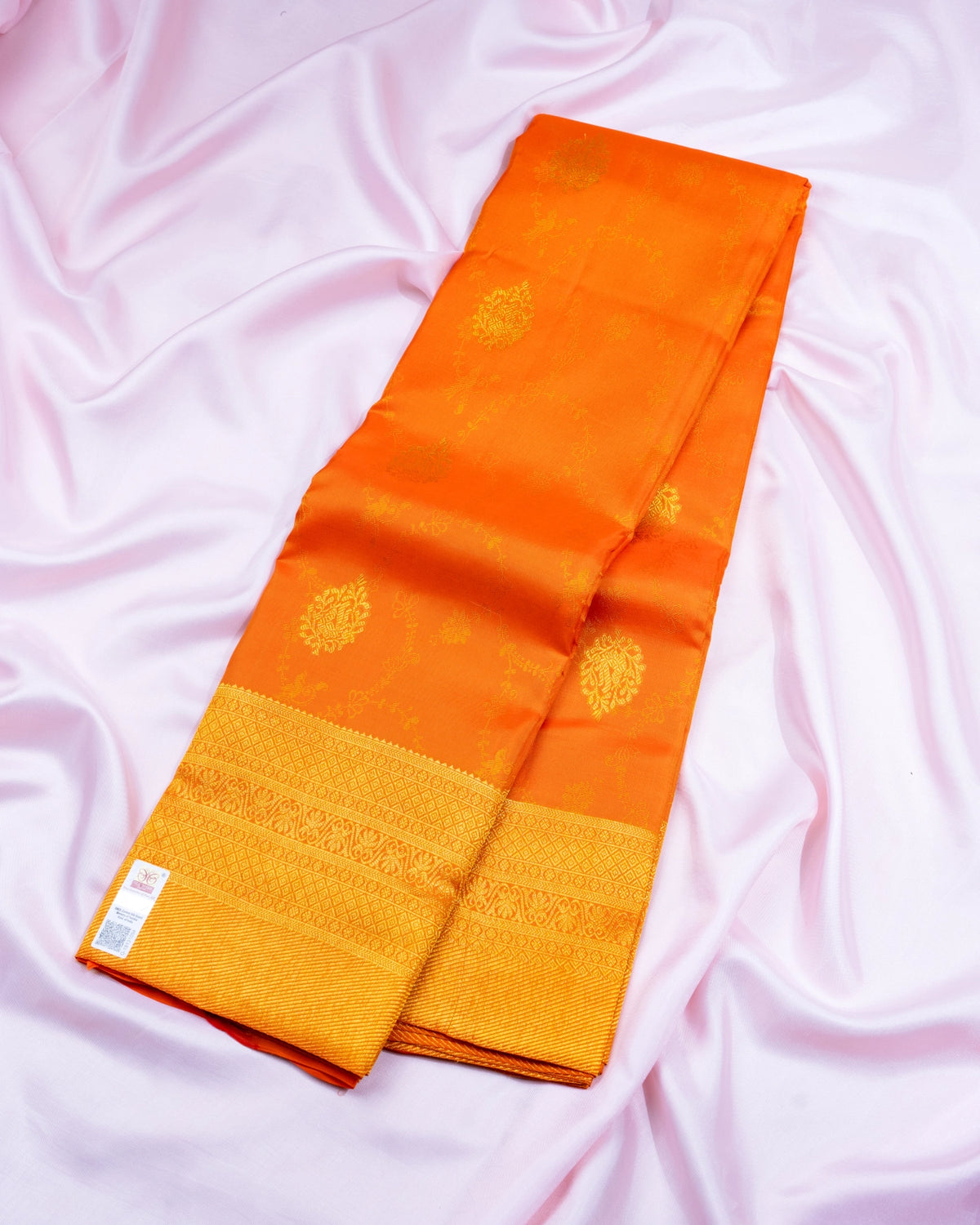 Pure Handloom Kanchipuram Silk Saree with Traditional Jaal and Buttas