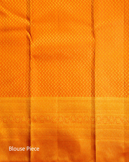 Pure Handloom Kanchipuram Silk Saree with Traditional Jaal and Buttas