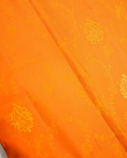 Pure Handloom Kanchipuram Silk Saree with Traditional Jaal and Buttas