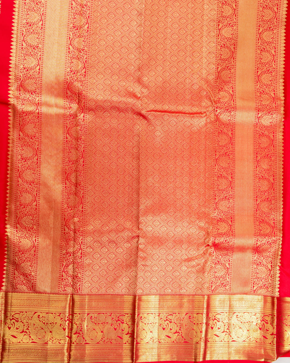 Pure Handloom Kanchipuram Silk Saree with Traditional Animal Brocade