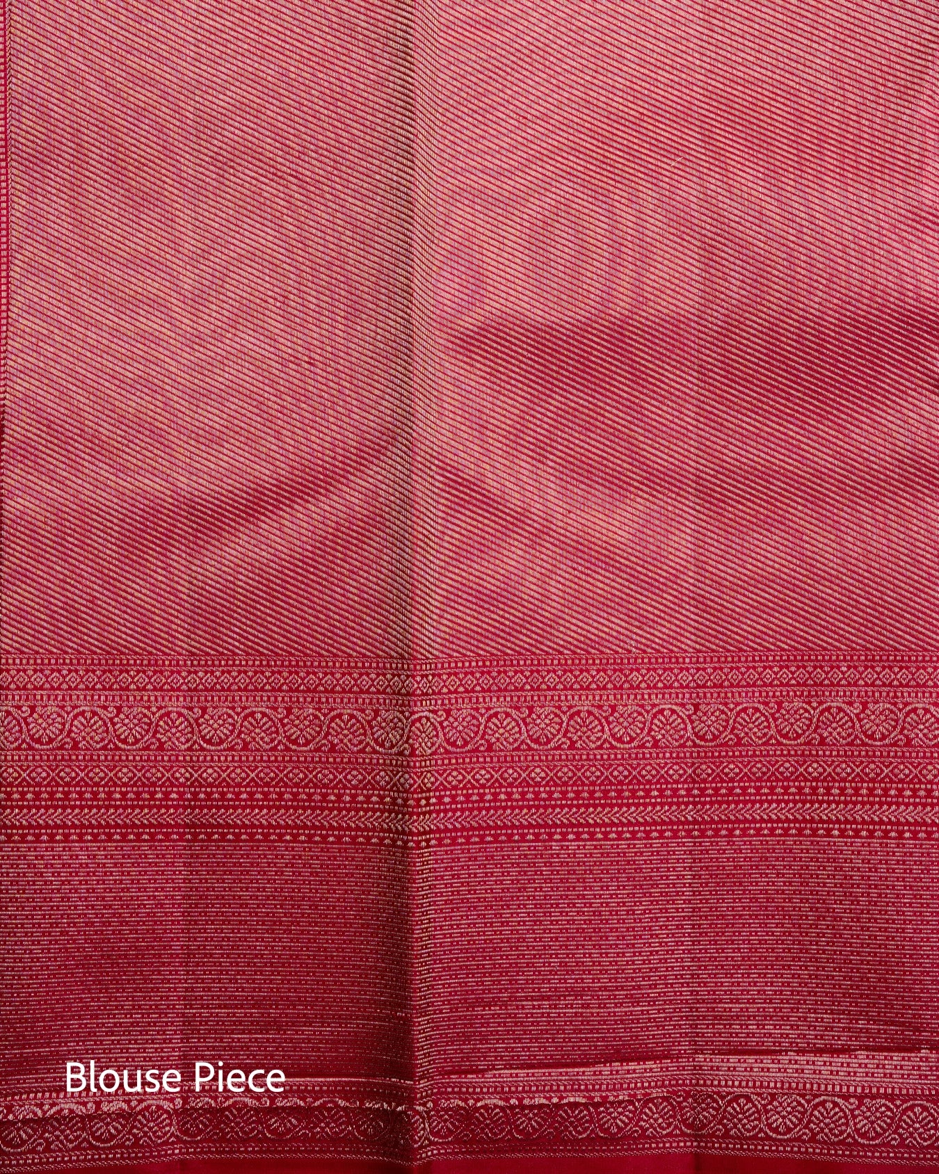 Pure Handloom Kanchipuram Silk Saree with Traditional Floral Buds Brocade