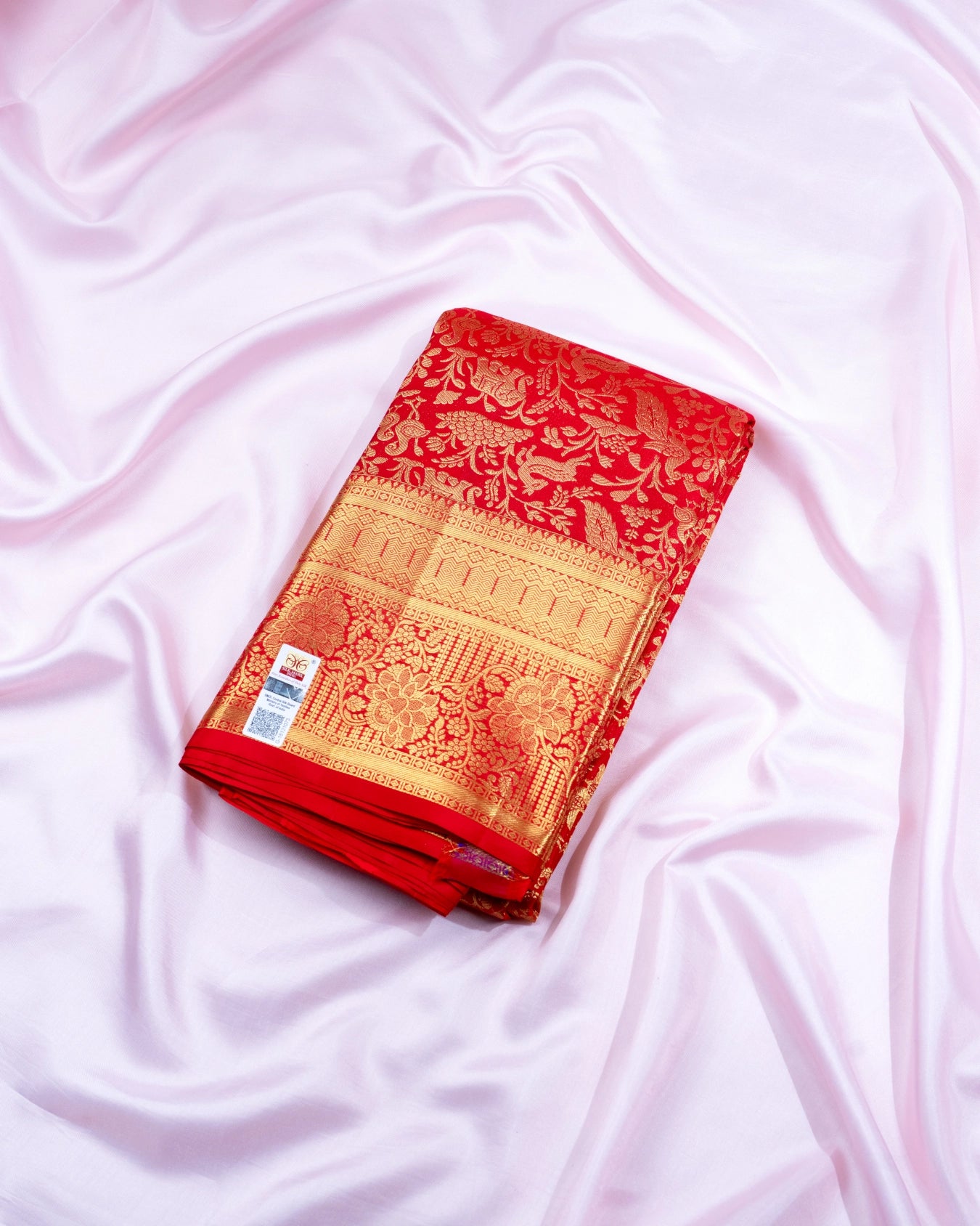 Pure Handloom Kanchipuram Silk Saree with Traditional Animal Brocade