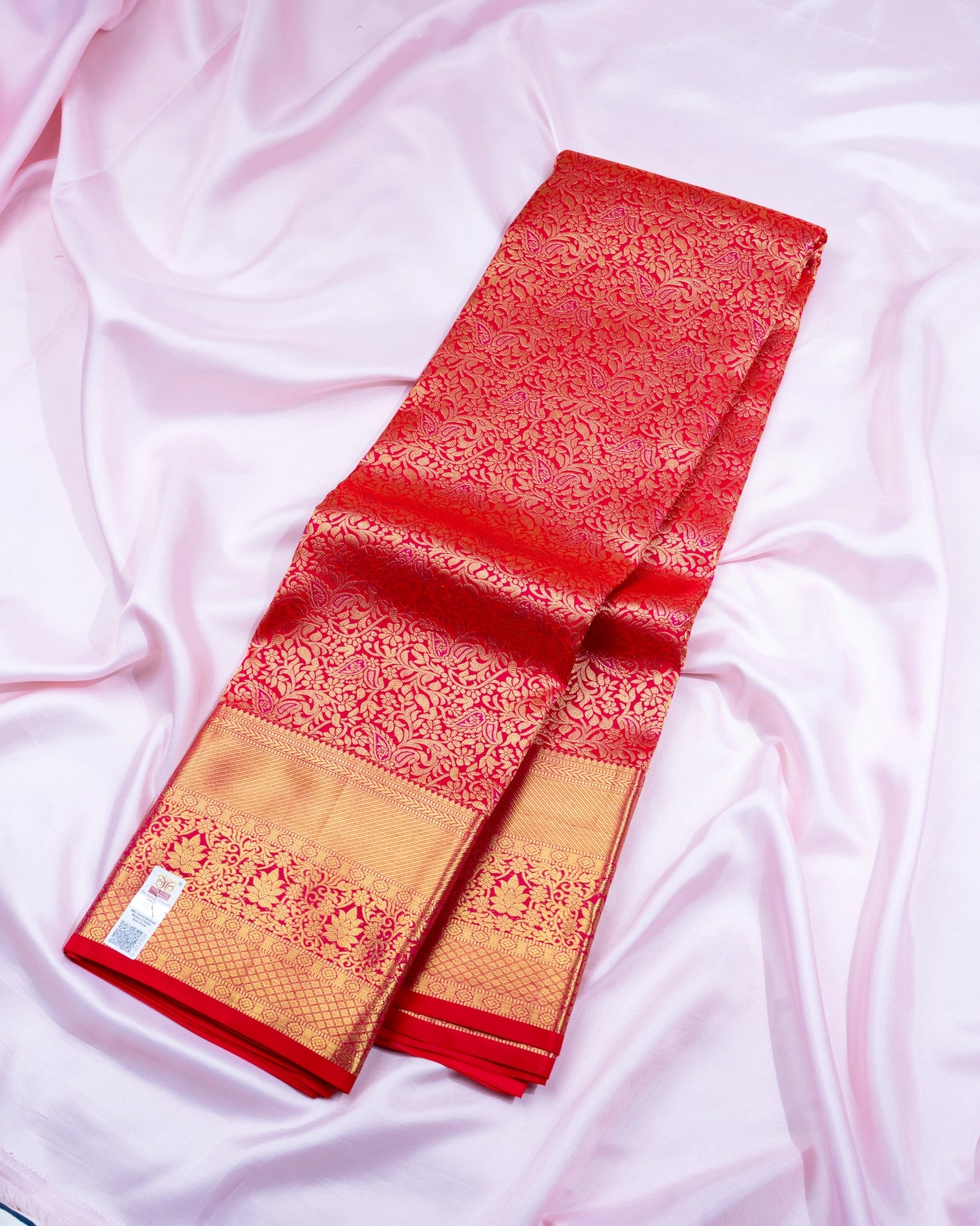 Pure Handloom Kanchipuram Silk Saree with Traditional Wine Pattern