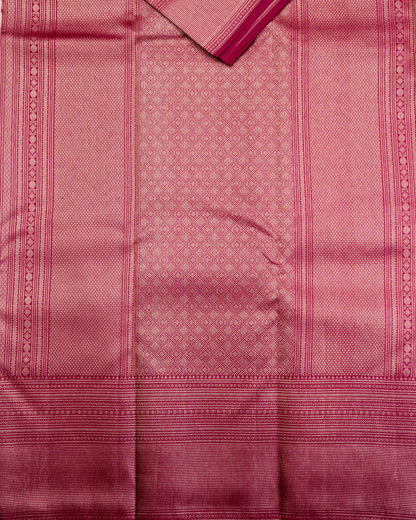Pure Handloom Kanchipuram Silk Saree with Traditional Temple Brocade