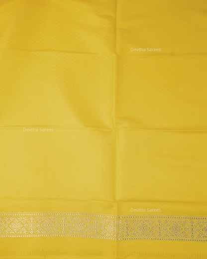Mustard Yellow Premium Banarasi Katan Brocade Silk Saree (D13)