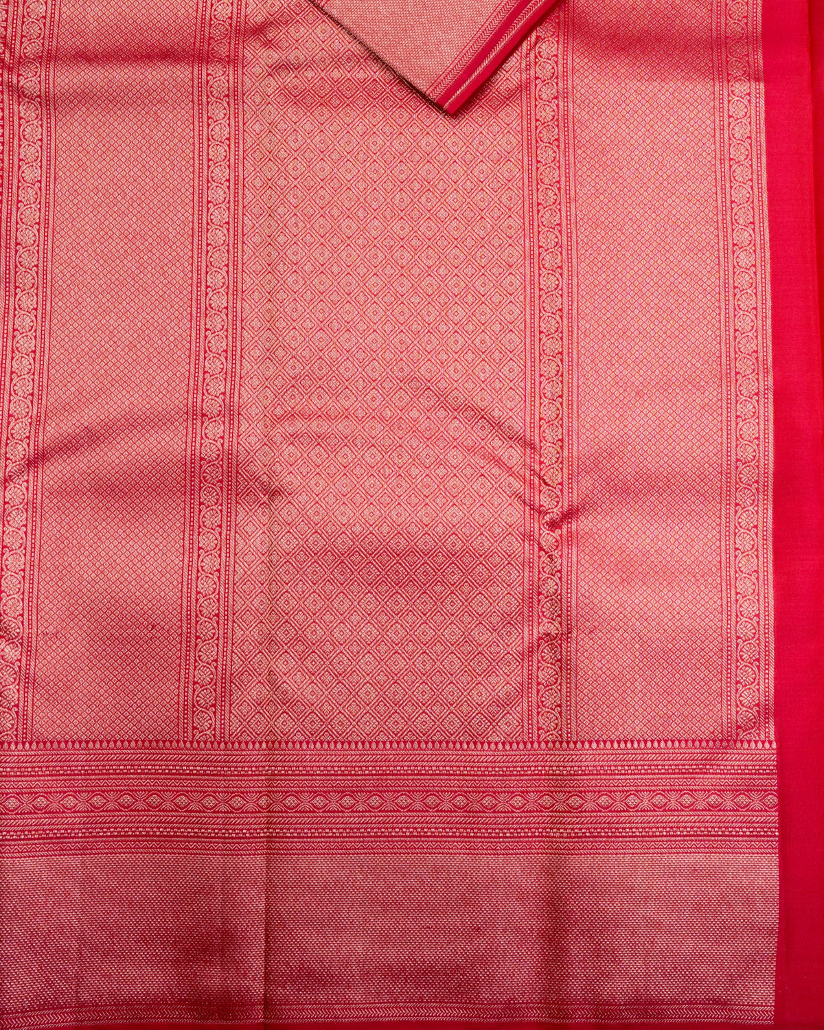 Pure Handloom Kanchipuram Silk Saree with Traditional Temple Block Brocade
