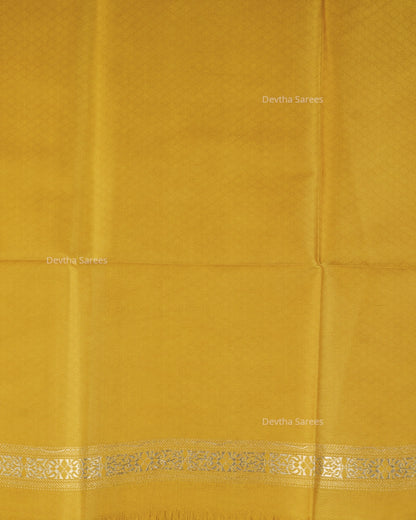 Mustard Yellow Premium Banarasi Katan Brocade Silk Saree (D16)