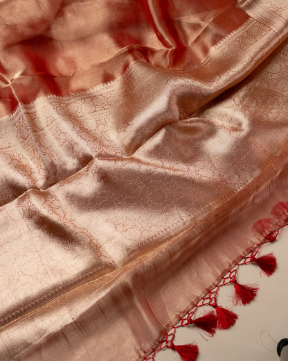 Red Punch Pure Handloom Mulberry Silk Saree - Silk by Zari