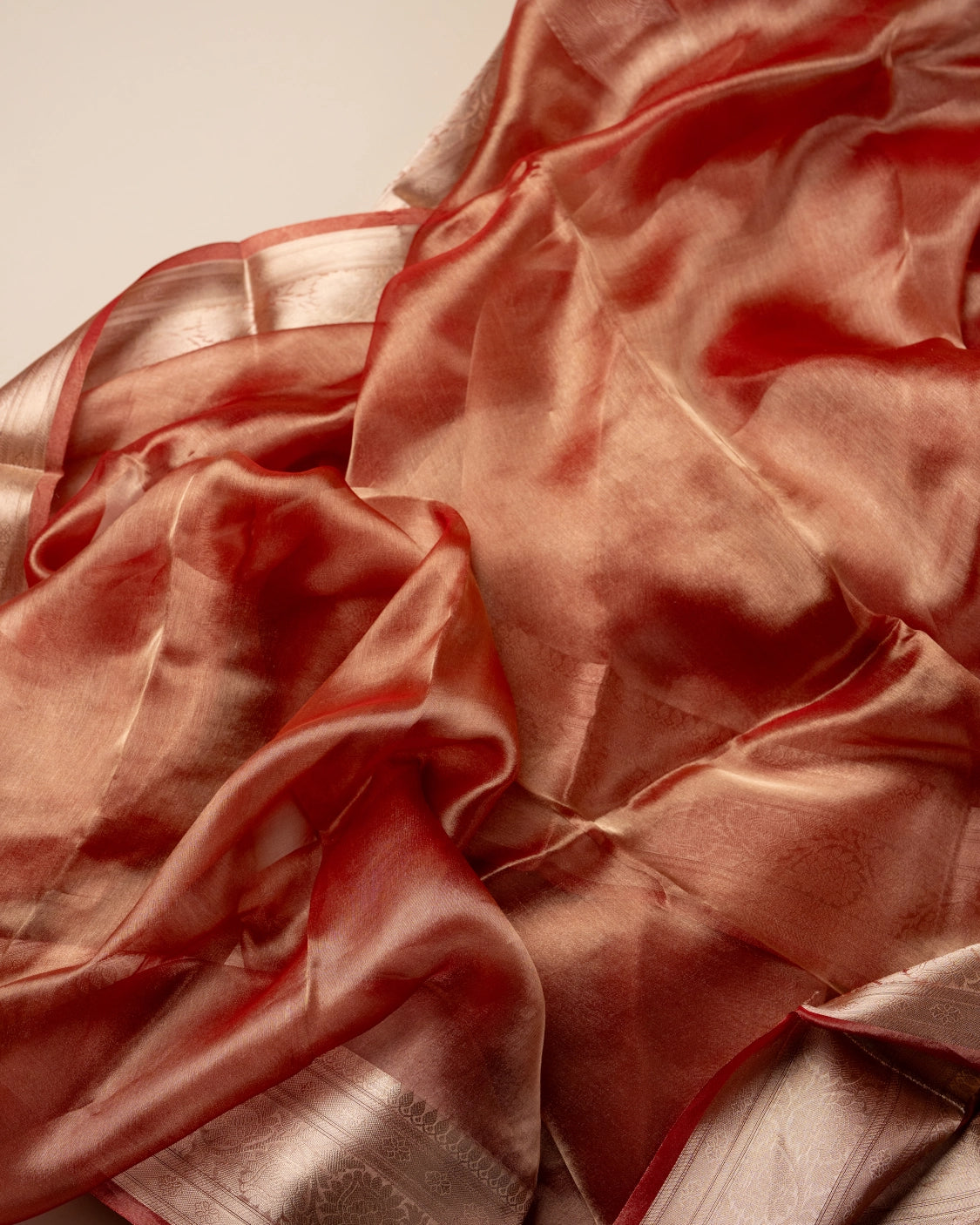Red Punch Pure Handloom Mulberry Silk Saree - Silk by Zari