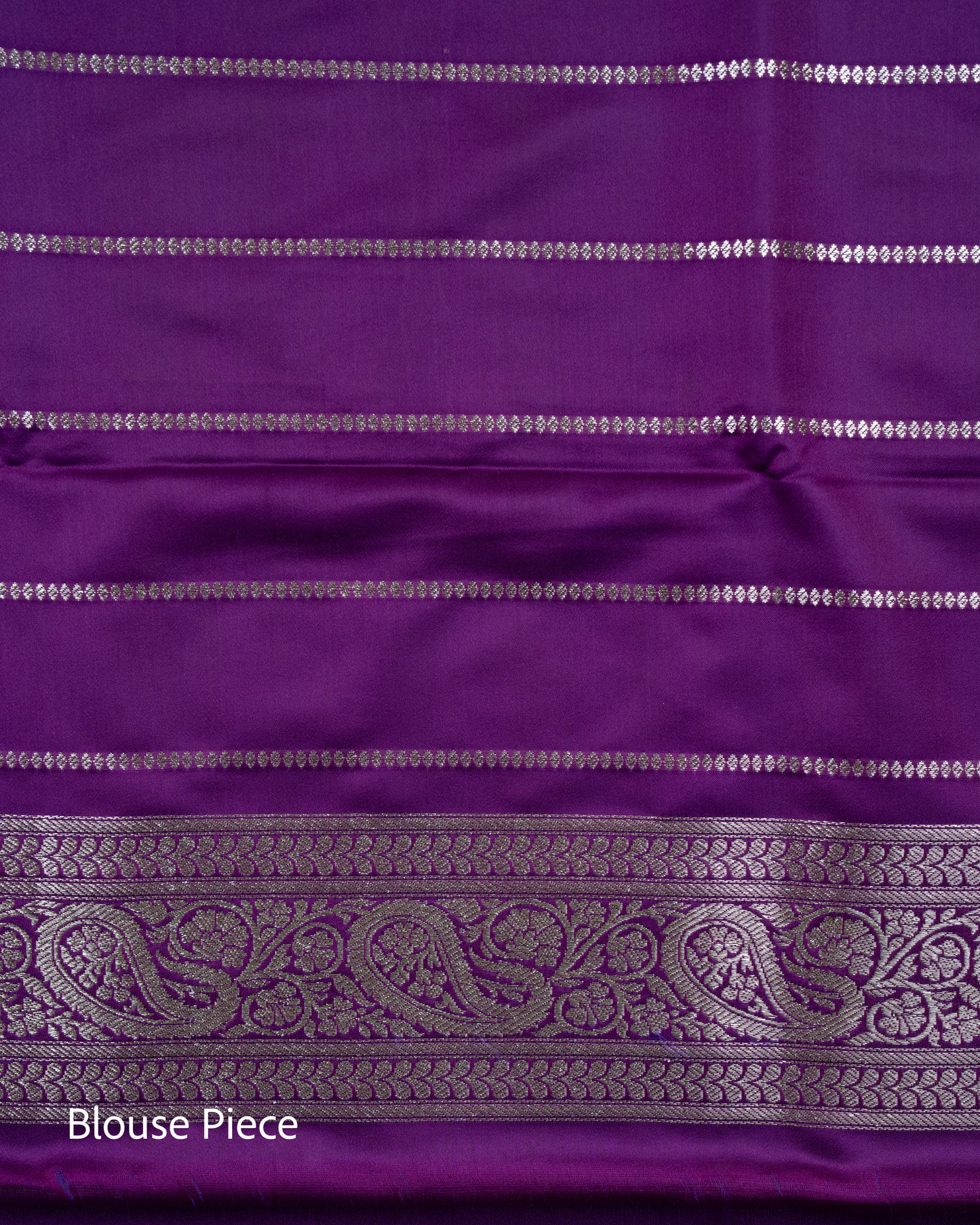 Purple Banarasi Mashru Katan Silk Saree with small buttas