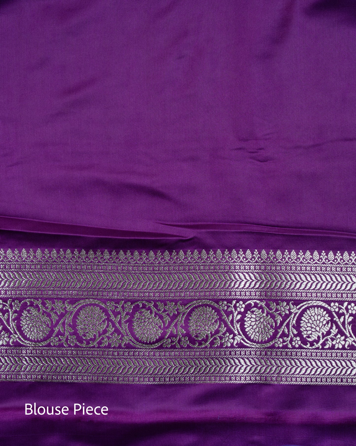 Purple Mashru Katan Silk Saree with small buttas