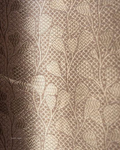 Liquid Gold - Pastel Pink Handwoven Pure Mulberry Brocade Silk Saree