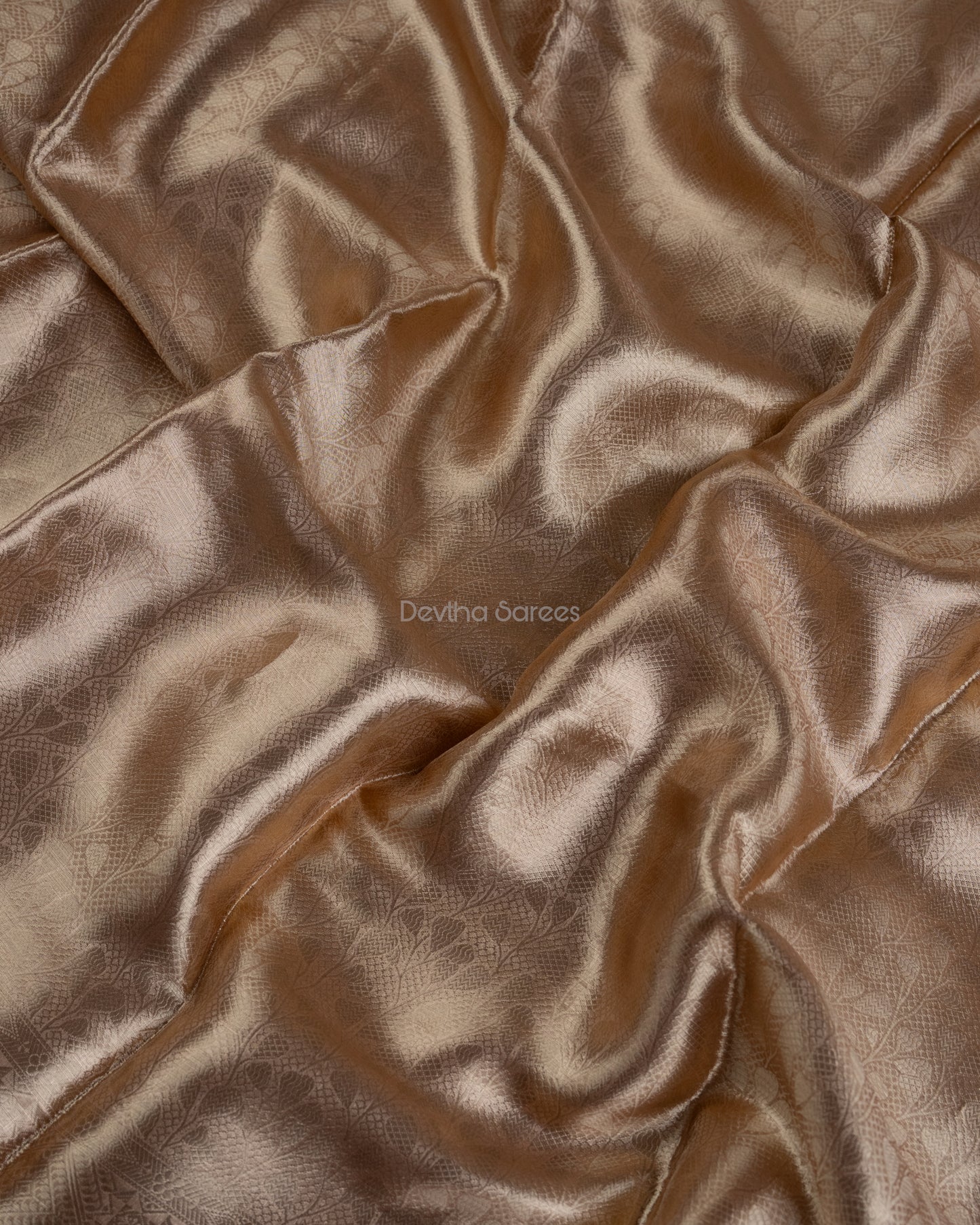 Liquid Gold - Powder Peach Handwoven Pure Mulberry Brocade Silk Saree