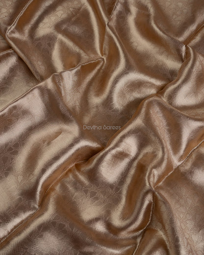 Liquid Gold - Powder Peach Handwoven Pure Mulberry Brocade Silk Saree