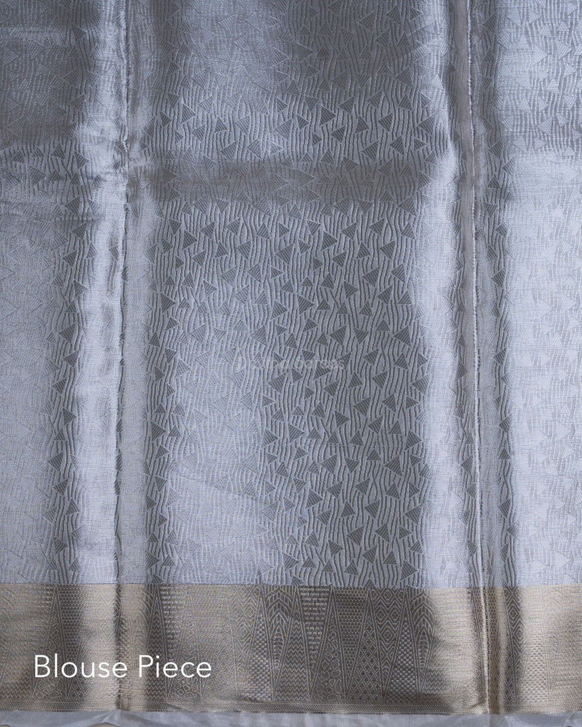 Liquid Silver - Silver Color Handwoven Pure Mulberry Brocade Silk Saree