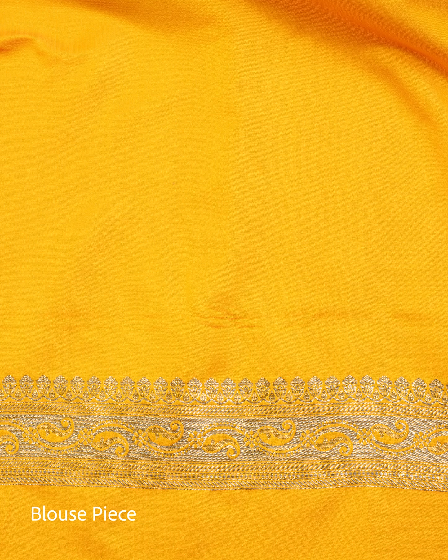 Mustard Yellow Mashru Katan Silk Saree with Floral Jaal Weave