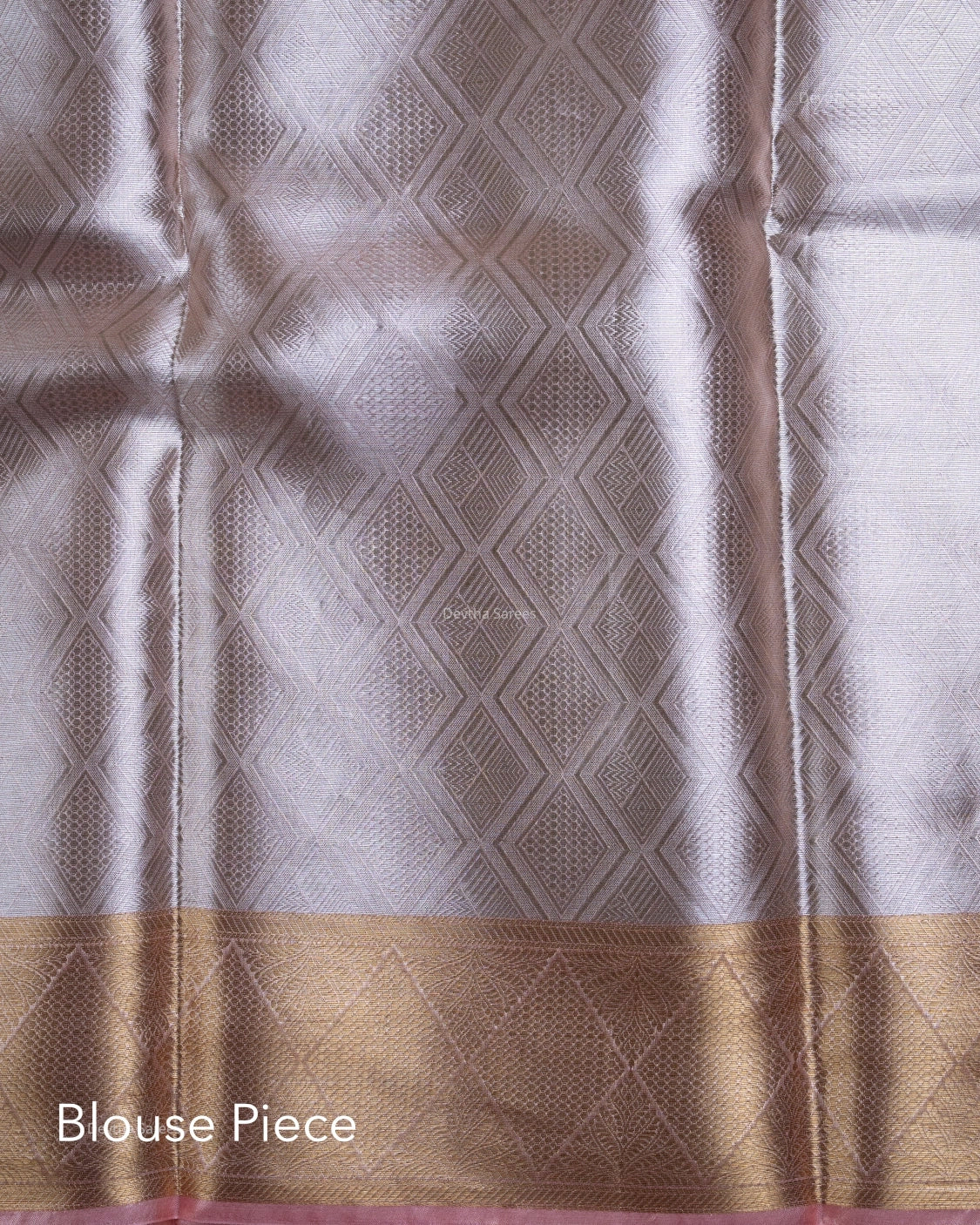 Liquid Gold - Peachy Pink Handwoven Pure Mulberry Brocade Silk Saree