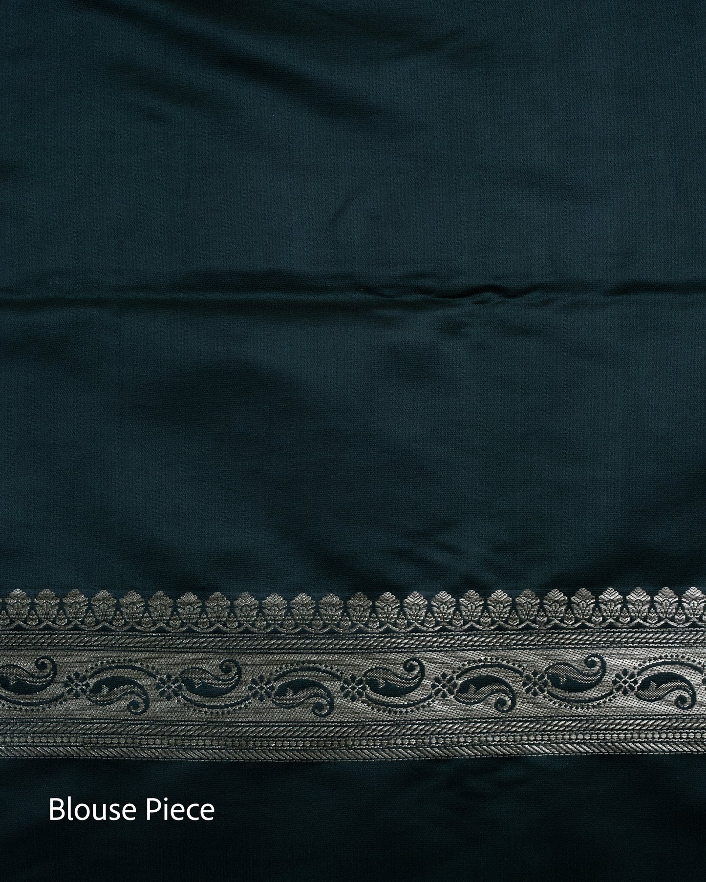 Bottle Green Mashru Katan Silk Saree with Floral Jaal Weave
