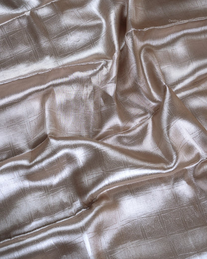 Liquid Gold - Melanie Pink Handwoven Pure Mulberry Brocade Silk Saree
