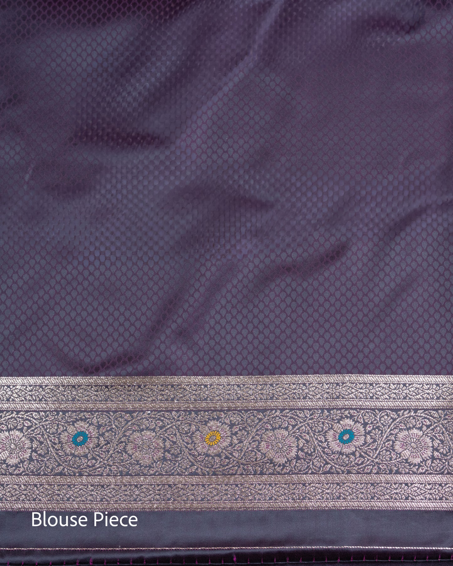 Black Purple Mashru Katan Silk Saree with Meenakari Weave