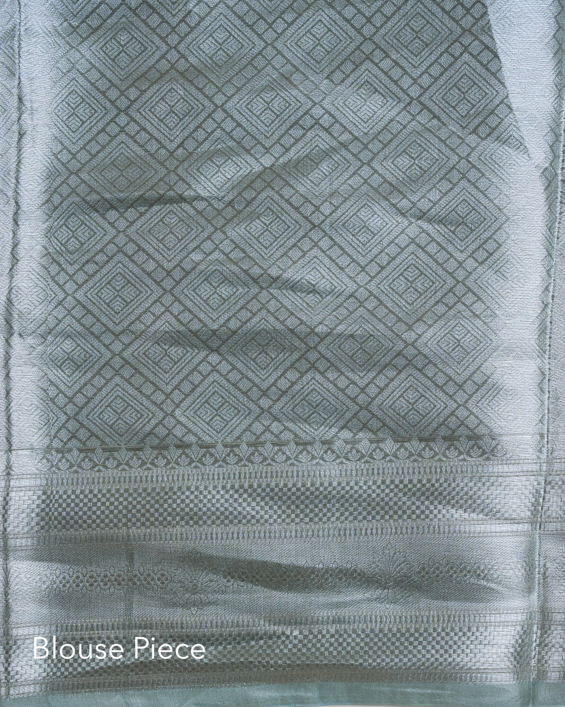 Liquid Silver - Powder Blue Handwoven Pure Mulberry Brocade Silk Saree