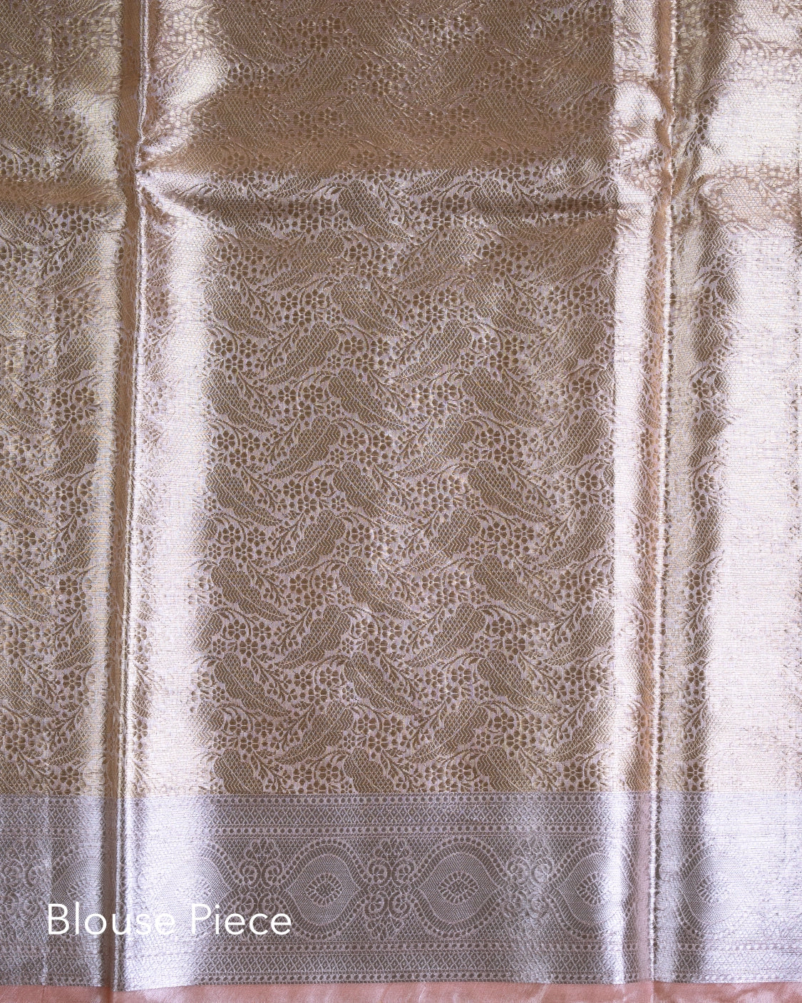 Liquid Gold - Spanish Peach Handwoven Pure Mulberry Brocade Silk Saree