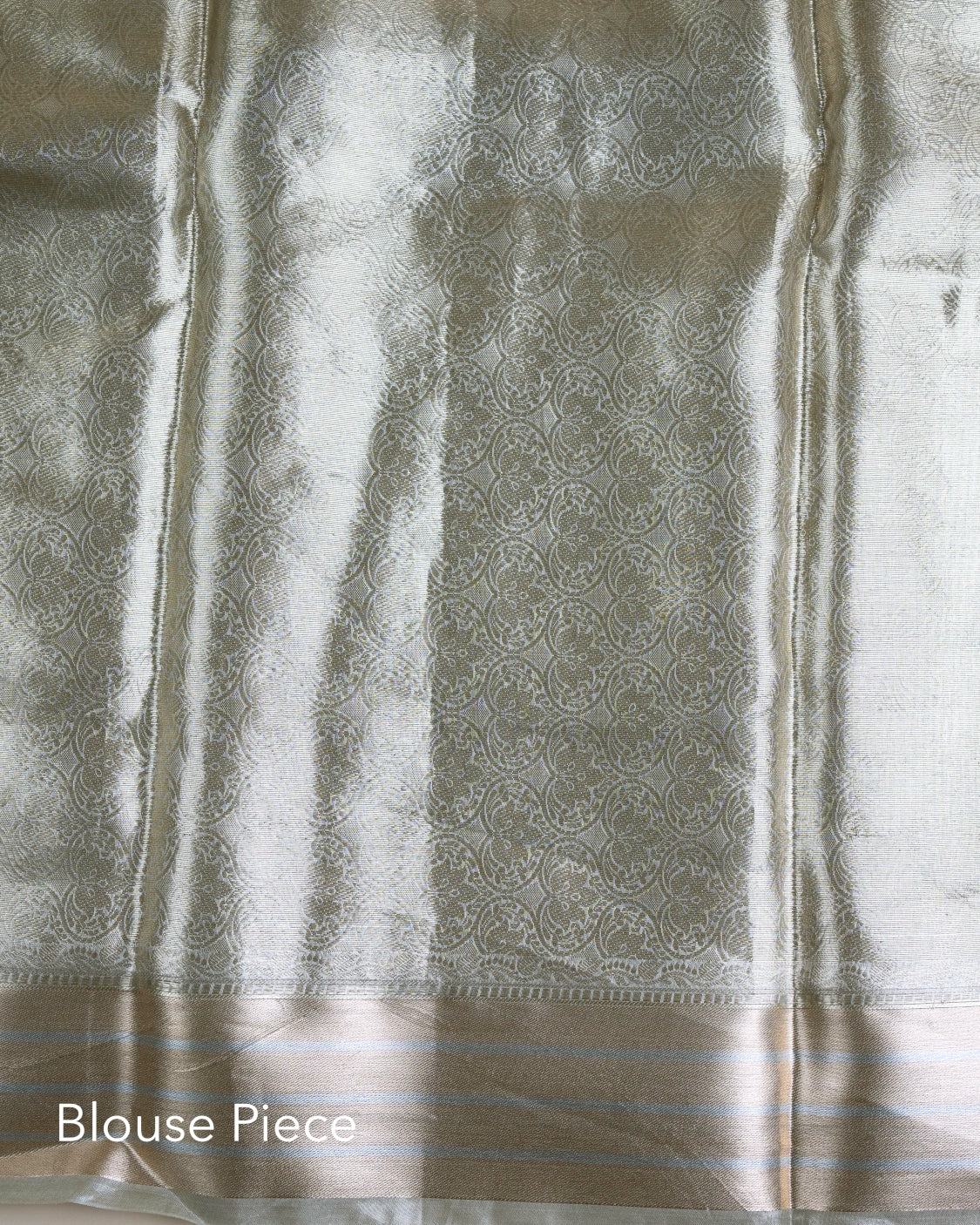 Liquid Gold - Silver Color Handwoven Pure Mulberry Brocade Silk Saree
