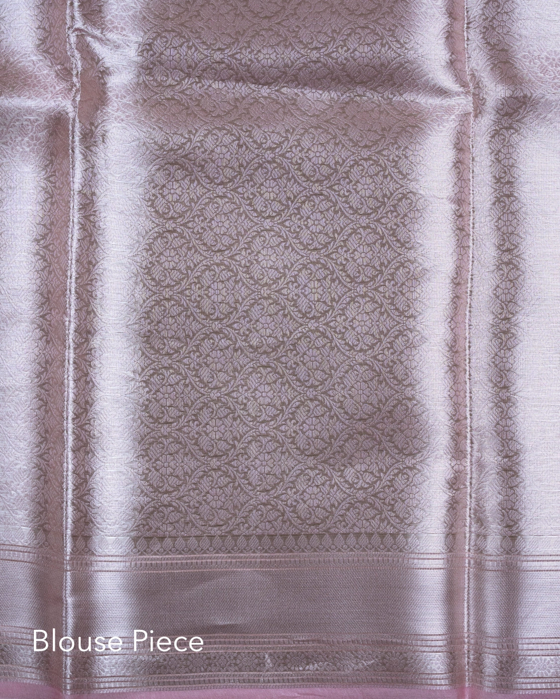 Liquid Silver - Pastel Pink Handwoven Pure Mulberry Brocade Silk Saree