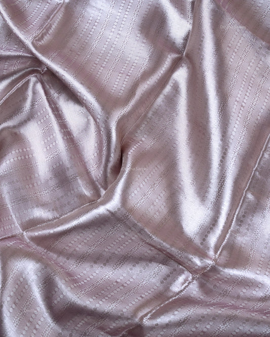 Liquid Silver - Lavender Handwoven Pure Mulberry Brocade Silk Saree
