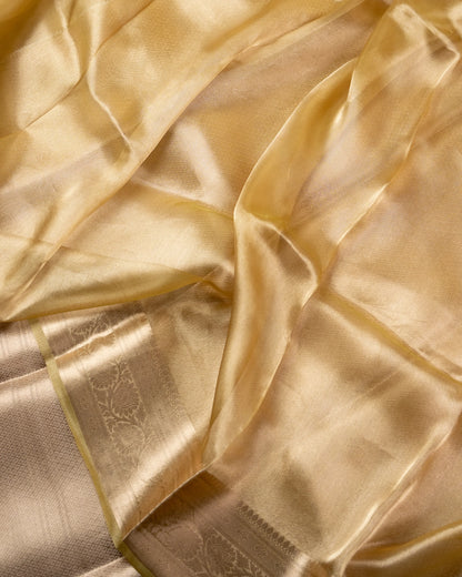 Olive Pure Handloom Mulberry Silk Saree - Silk by Zari
