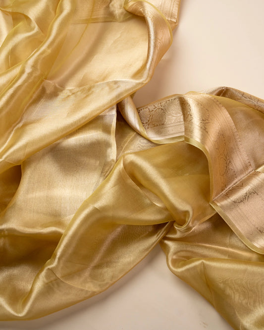 Olive Pure Handloom Mulberry Silk Saree - Silk by Zari