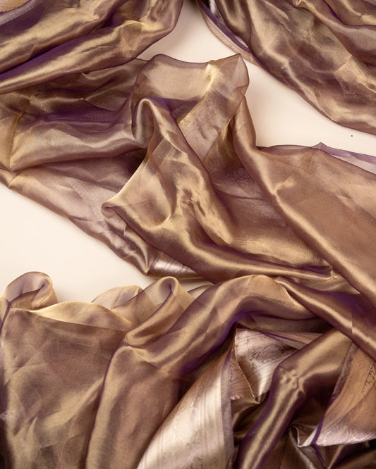 Purple Pure Handloom Mulberry Silk Saree - Silk by Zari