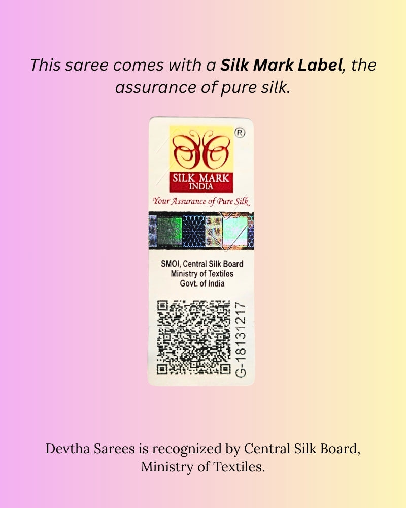 Pastel Pink Pure Handloom Mulberry Silk Saree - Silk by Zari