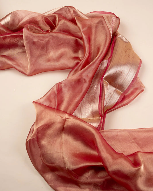 Rani Pink Pure Handloom Mulberry Silk Saree - Silk by Zari