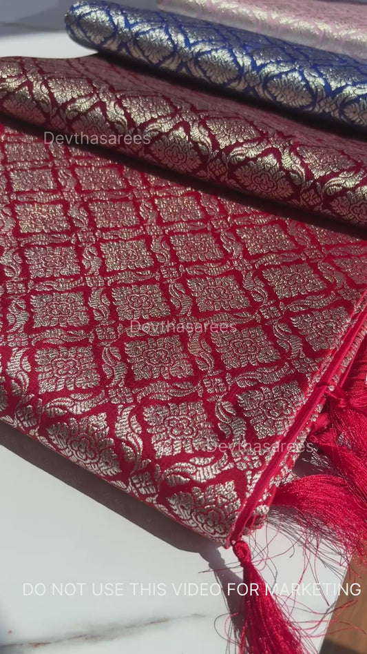 Premium Banarasi Katan Brocade Silk Saree [Design 13]