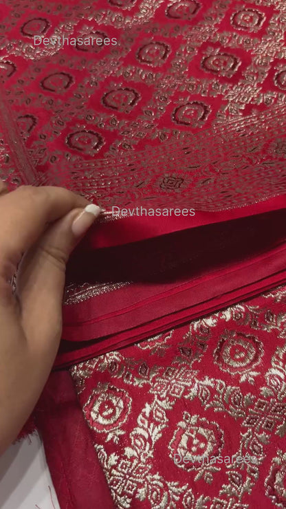 Premium Banarasi Katan Brocade Silk Saree [Design 10]