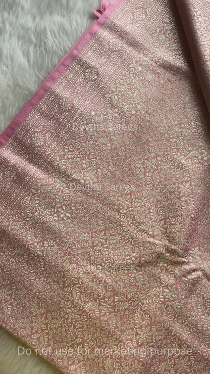 Premium Banarasi Katan Brocade Silk Saree [Design 14]
