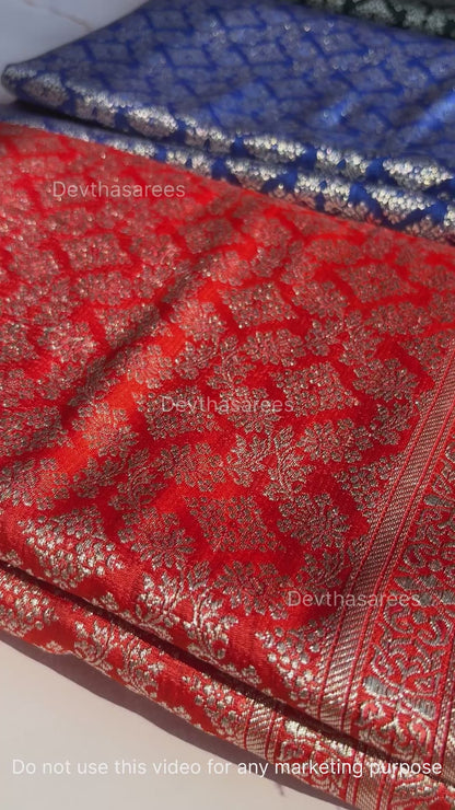 Premium Banarasi Katan Brocade Silk Saree [Design 19]