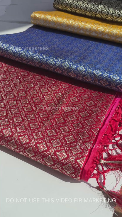 Premium Banarasi Katan Brocade Silk Saree [Design 9]