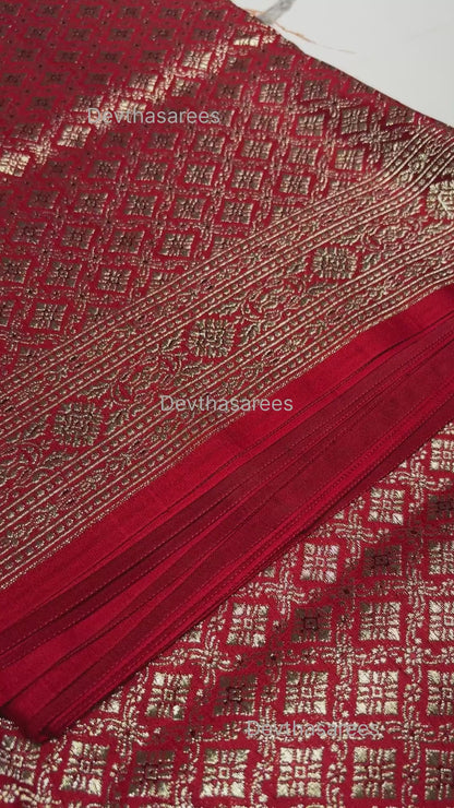 Premium Banarasi Katan Brocade Silk Saree [Design 9]