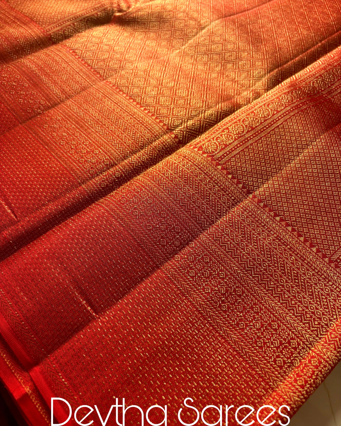 Premium Pure Kanchipuram Brocade Saree [Royal Red]