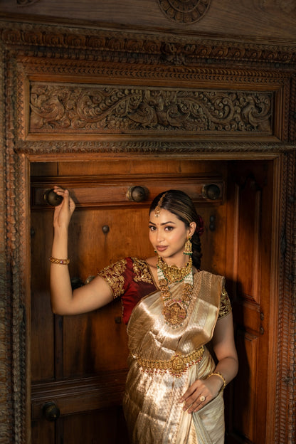 Liquid Gold - Collector's Edition Handwoven Pure Mulberry Brocade Silk Saree