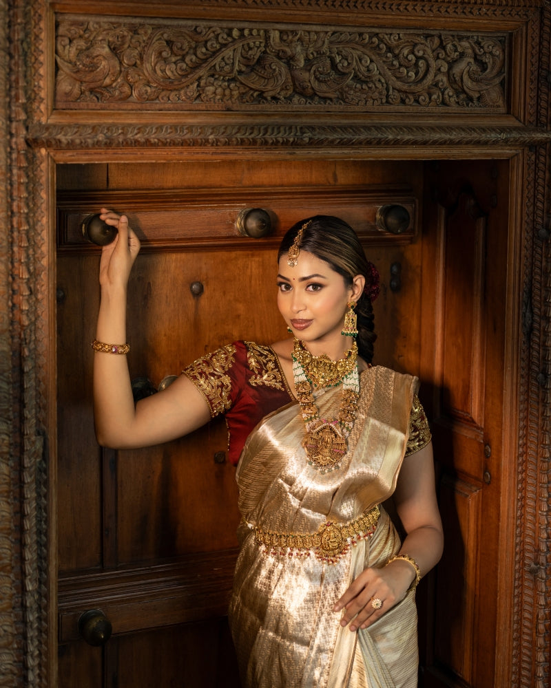 Liquid Gold - Collector's Edition Handwoven Pure Mulberry Brocade Silk Saree